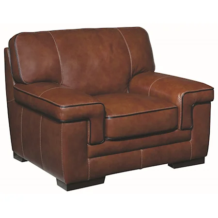 Contemporary Leather Match Chair